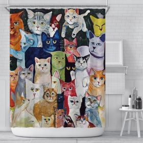 Waterproof Polyester Bathroom Curtain Shower Curtain (Option: 2-150g)