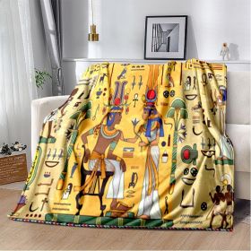 Ancient Egypt Mysterious Symbol 3D Digital Printing Flannel Nap Blanket Wholesale (Option: 5th-100*130cm)