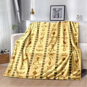 Ancient Egypt Mysterious Symbol 3D Digital Printing Flannel Nap Blanket Wholesale (Option: 15th-100*130cm)