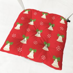 Cotton-filled Thickened Cotton And Linen Printing Chair Cushion (Option: Square Christmas Series 2 5-Cotton And Linen)