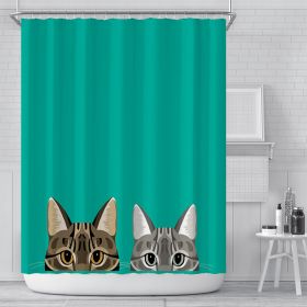 Waterproof Polyester Bathroom Curtain Shower Curtain (Option: 4-150g)