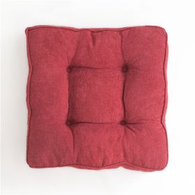 Stool Docking Seat Cushion Soft (Option: Fleece Red-45x45x10)