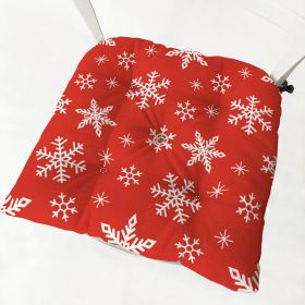 Cotton-filled Thickened Cotton And Linen Printing Chair Cushion (Option: Square Christmas Series 2 1-Cotton And Linen)