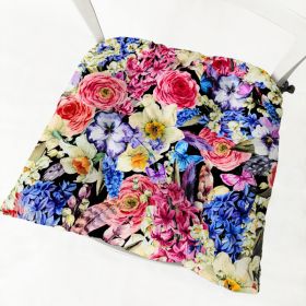 Flower Flower 213 Thick Flannel Chair Cushion (Option: Square Flower No 3-40x40cm Cotton And Linen)