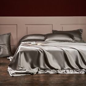 25 Pound Silk Four Piece Set Of Silk (Option: Silver-200x230-Fitted sheet)