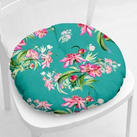 Flower Flower 213 Thick Flannel Chair Cushion (Option: Round Flower No 1-40x40cm Cotton And Linen)