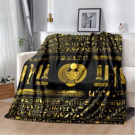 Ancient Egypt Mysterious Symbol 3D Digital Printing Flannel Nap Blanket Wholesale (Option: 16th-100*130cm)