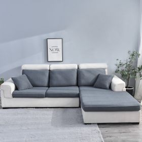 Sofa Cover Seersucker Waterproof Season Universal (Option: Medium Gray-Four People)