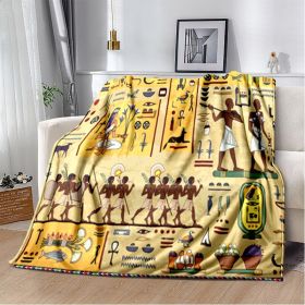 Ancient Egypt Mysterious Symbol 3D Digital Printing Flannel Nap Blanket Wholesale (Option: 3th-100*130cm)