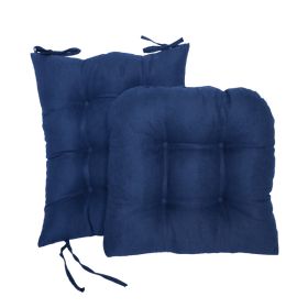 Rocking Chair Cushion 2-piece Set Rocking Chair (Option: Navy Blue-2pcs set)