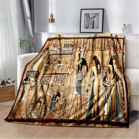 Ancient Egypt Mysterious Symbol 3D Digital Printing Flannel Nap Blanket Wholesale (Option: 19th-100*130cm)