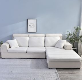 Sofa Cover Seersucker Waterproof Season Universal (Option: White-Three)