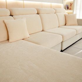 Thickened Chenille Sofa Cover Lazy All-inclusive (Option: Beige-Big Three)