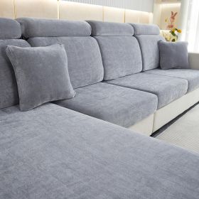 Thickened Chenille Sofa Cover Lazy All-inclusive (Option: Medium Gray-Large Single)