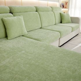 Thickened Chenille Sofa Cover Lazy All-inclusive (Option: Mint Green-Large Single)