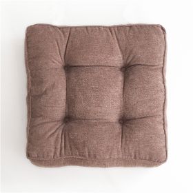 Stool Docking Seat Cushion Soft (Option: Fleece Brown-50x50x10cm)