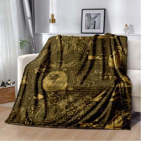 Ancient Egypt Mysterious Symbol 3D Digital Printing Flannel Nap Blanket Wholesale (Option: 13th-130*150cm)