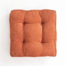 Stool Docking Seat Cushion Soft (Option: Fleece Caramel Orange-50x50x10cm)