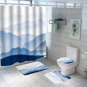 Digital Printing Polyester Bathroom Supplies Chinese Landscape Painting (Option: Yf103-180x200)