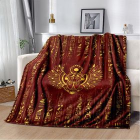 Ancient Egypt Mysterious Symbol 3D Digital Printing Flannel Nap Blanket Wholesale (Option: 8th-130*150cm)