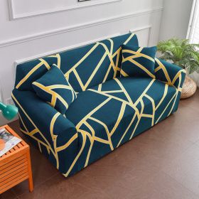 All-inclusive Stretch Printed Sofa Cover (Option: Simple Lines-Four People)